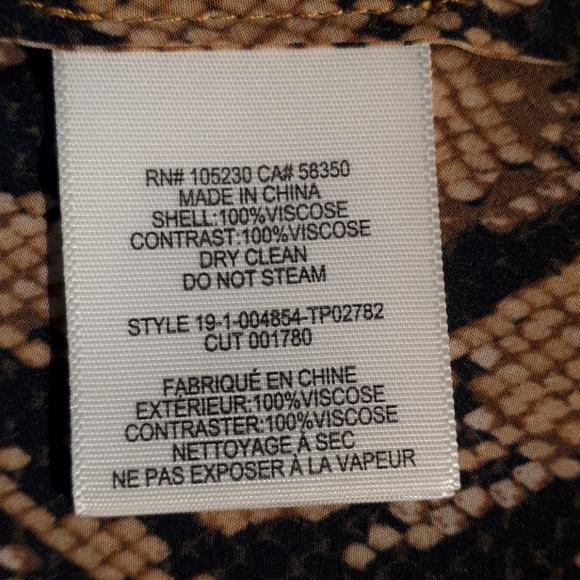 Joie Viscose Blouse Snakeskin Print - Picture 10 of 12